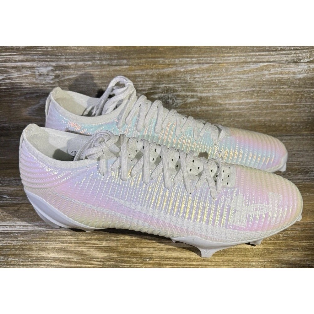 Under Armour Blur Pro Football Cleats White 3028220-100 Men's Size 15 NWOB